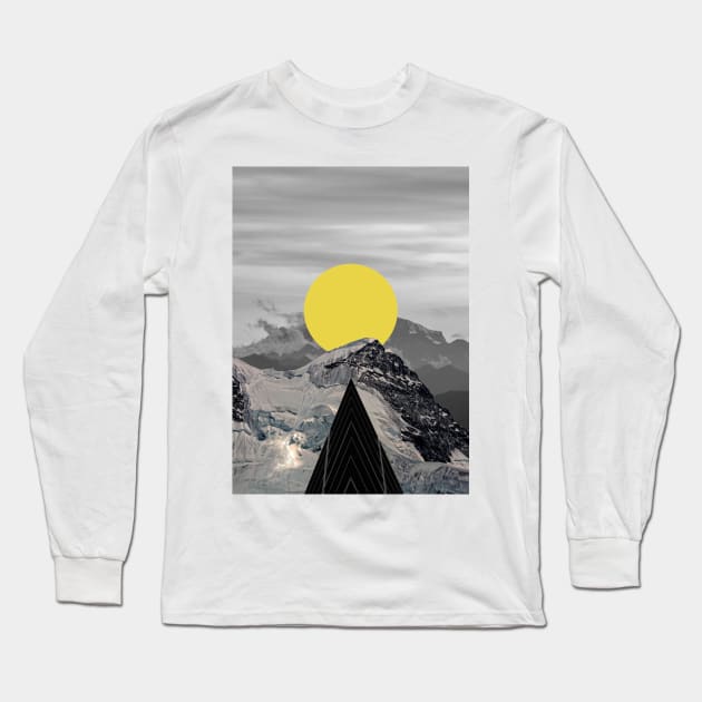Mountain moon Long Sleeve T-Shirt by Ali del sogno